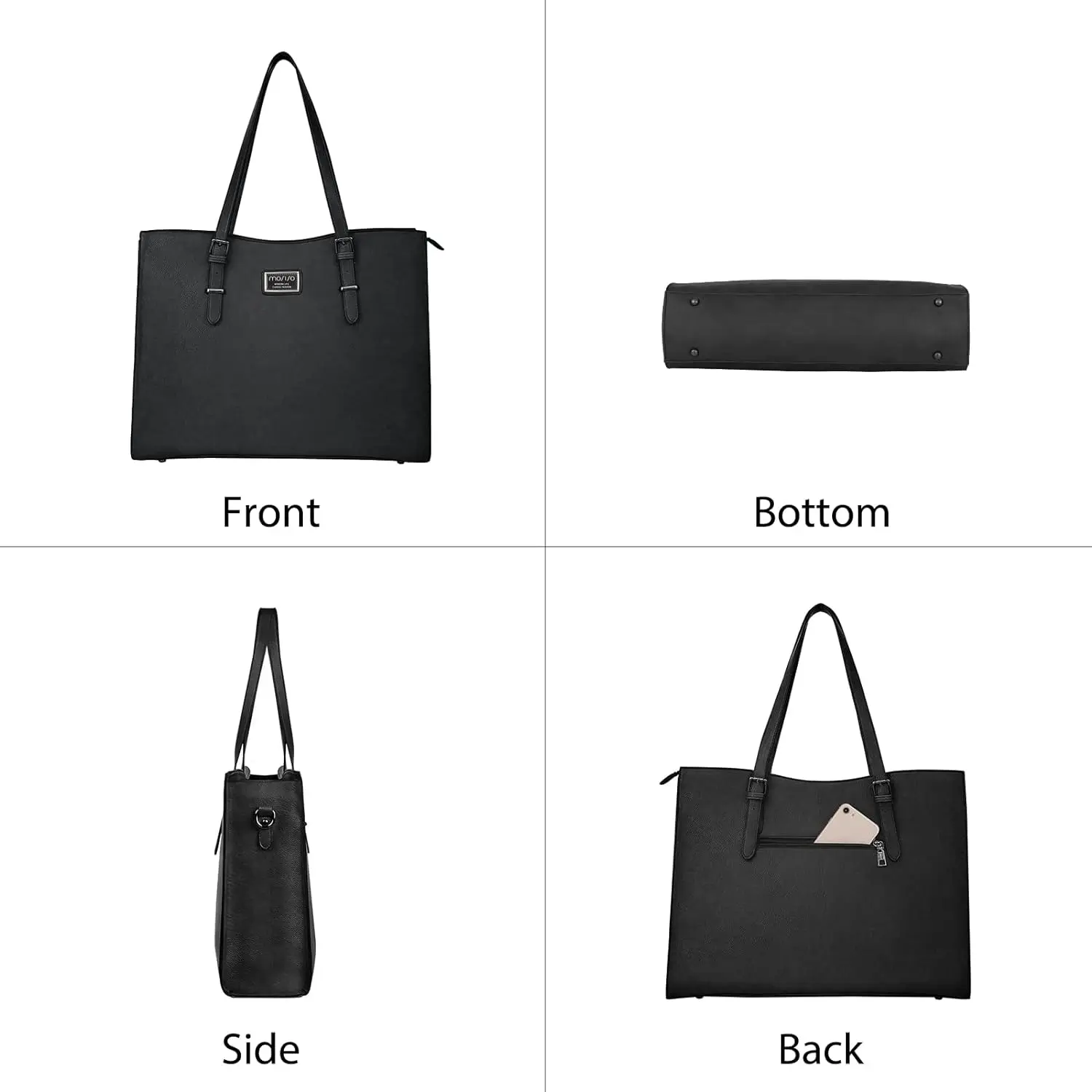 15,6 Zoll Laptop tasche Pu Leder Frauen Einkaufstasche große Kapazität Shopping Umhängetasche wasserdichte Geschäfts reise Arbeit Aktentasche