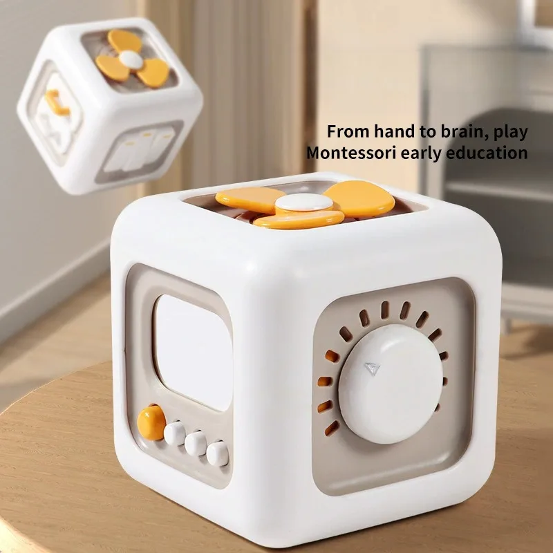 

3D Puzzle Cube Busy Ball Rotating Activity Toy For Babies Toddlers Early Learning Educational Gift For Kids Age 1 2 3 Years Old