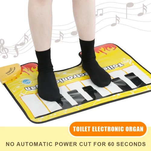 Imagen 1 del producto Alfombrilla de Piano para inodoro de 1/2 piezas, orinal con sonido de Piano, divertido teclado musical para el baño
