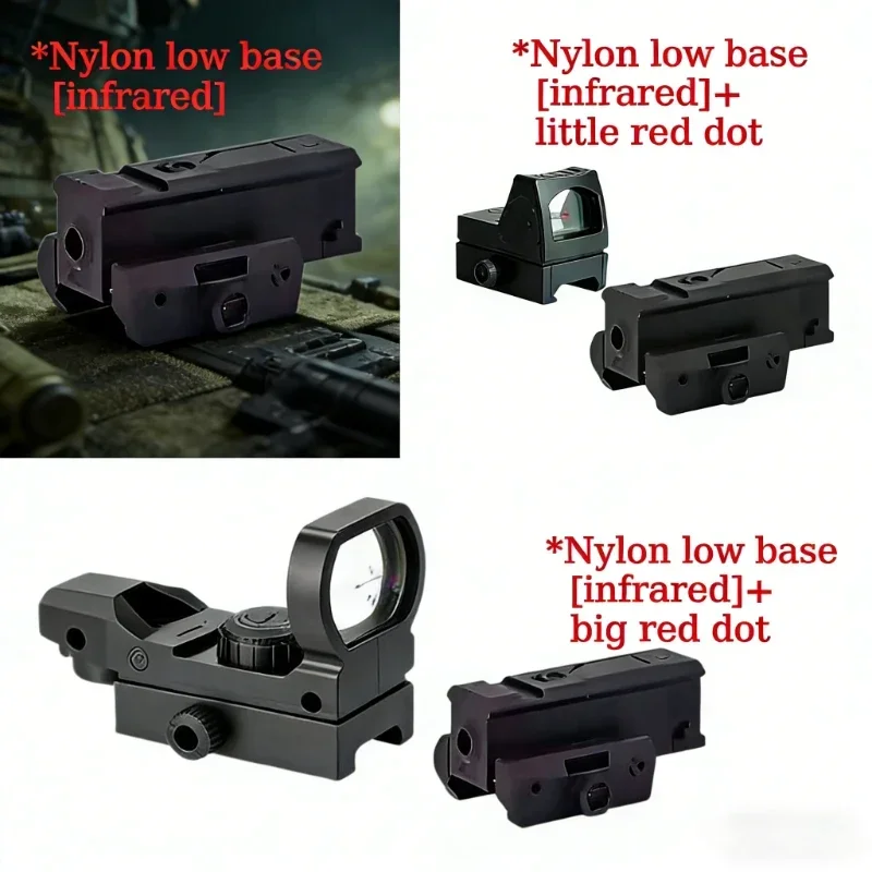 Laser Tático de Ponto Vermelho Infravermelho de Alta Qualidade em Nylon com Trilho Extensível de 20mm para Airsoft, Wargame, Caça e Tiro