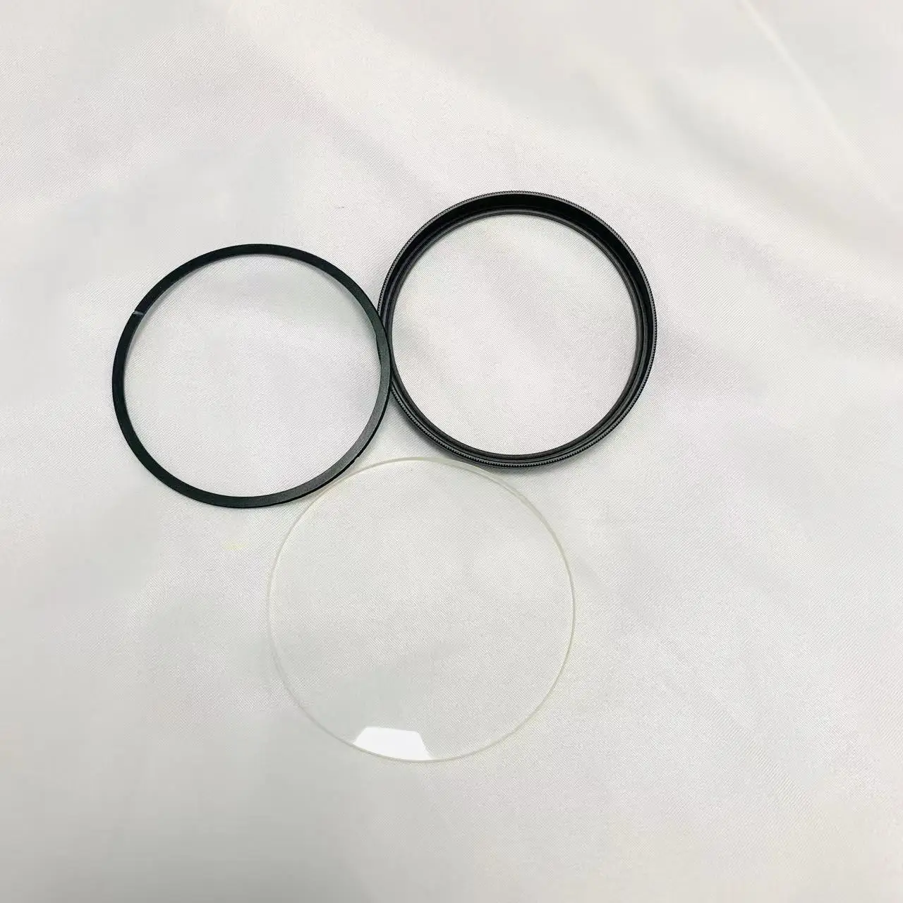 

10Pcs Total Size 48mm Metal Frame With Screw Thread Clear Optical B270 Window Glass Full Spectrum For Camera Cover Protective