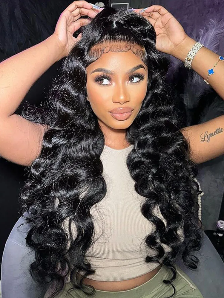 

Wear And Go Glueless Human Hair Wigs Preplucked Brazilian Body Wave 13x6 HD Lace Frontal Human Hair Wigs For Women Ready To Wear