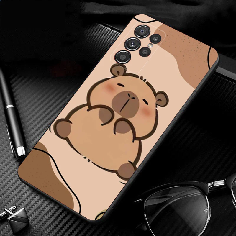 

Cute Capybara cartoon Phone Case For Samsung Galaxy S25 S24 S23 S22 S21 Ultra S24 S23 S22 S21 S25 Plus S24 S20 FE