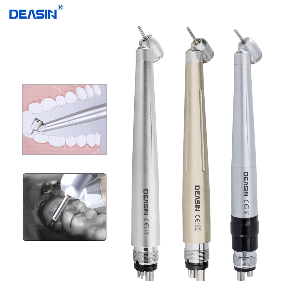 

Dental 45 degree LED high speed handpiece Self Generator LED High Speed Air Turbine Tooth Extraction Handpiece Dentist Clinic