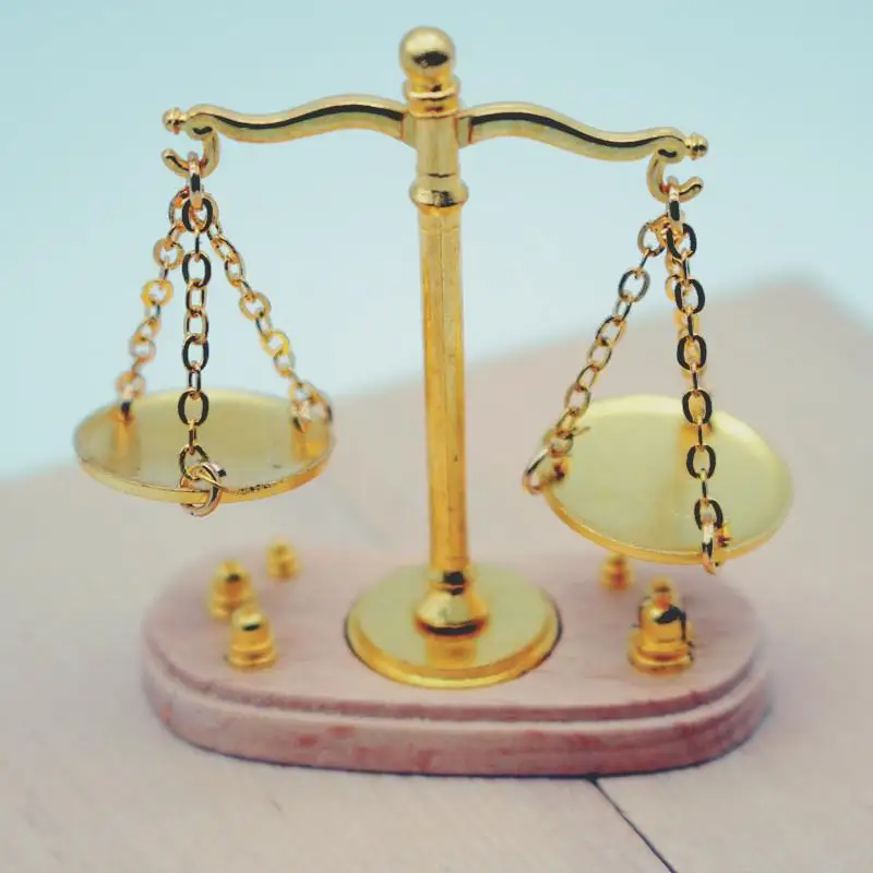 1:12 Dollhouse Vintage Balance Scale Miniatures Of Doll House Decor Kids Pretend Play Toys Ornaments Gifts Model Accessories view 6