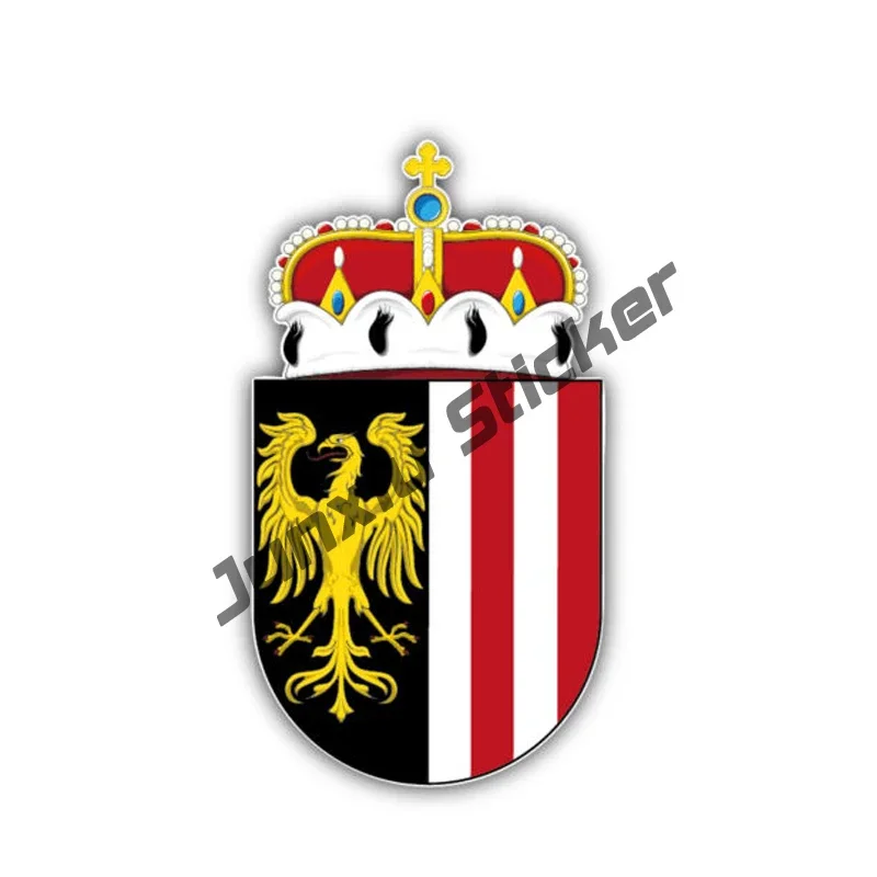 Austria Map Vinyl Stickers Austria Flag Coat of Arms A AUSTRIA Country Code Reflective Decal ViennaTravel Sticker Laptop Luggage