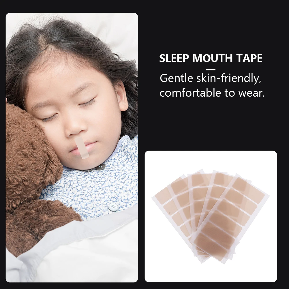 

60pcs Sleep Mouth Tape Breathing Correction Patch Silicone Gel Baby Sticker Strip Shut Mouth for Toddler Snoring Prevention