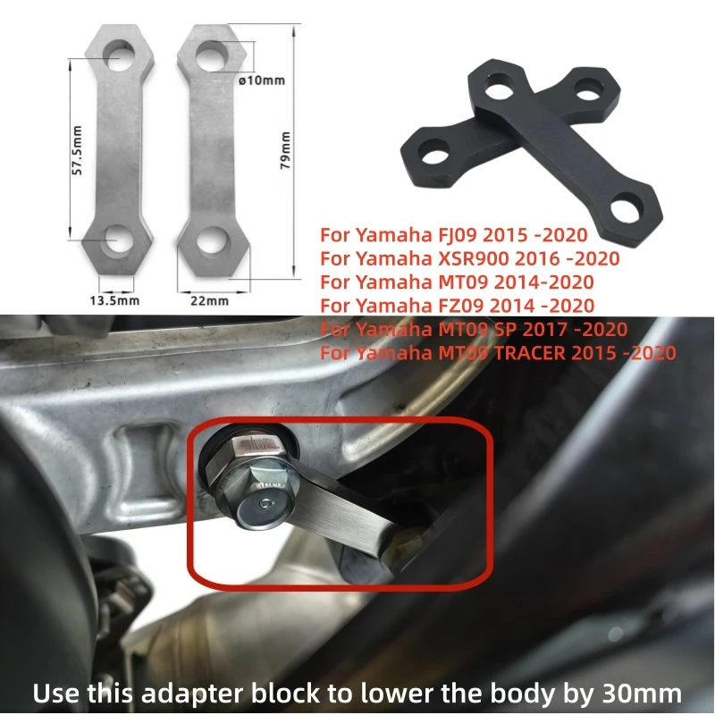 Motorcycle Adjustable Suspension Linkage Lowering Link Kit For Yamaha MT 09 FJ09 MT09 SP FZ09 ABS XSR900 TRACER 900 GT 2013-2020
