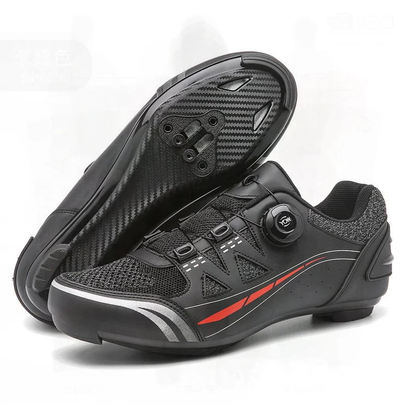 

Large Size Unisex Cycling Shoes 2025 Factory Direct Cross-border Black Red White Gray Mountain Rubber Shock Absorption Road Bike