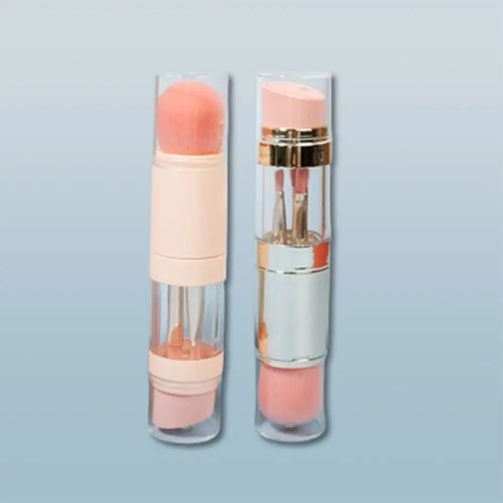 Pennello per trucco 5 in 1 Pennello per correttore antipolvere multifunzionale Applicatore per ombretto Pennello per labbra Lucidalabbra per donna