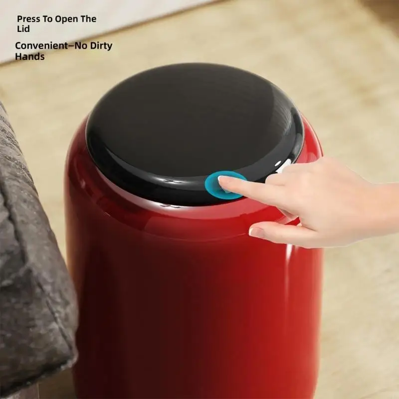 

Стильный пресс-топный контейнер для мусора с плавным дном, мусорное ведро для гостиной, офиса, рабочего стола, мусорное ведро,