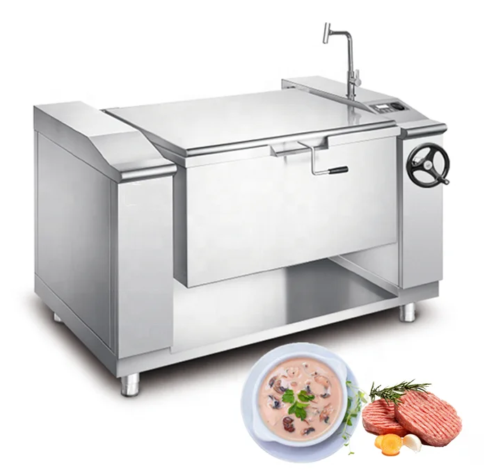 100/150 Liter Big Induction Tilting Frying Pan Kitchen Equipment Commercial Electric Tilting Pan