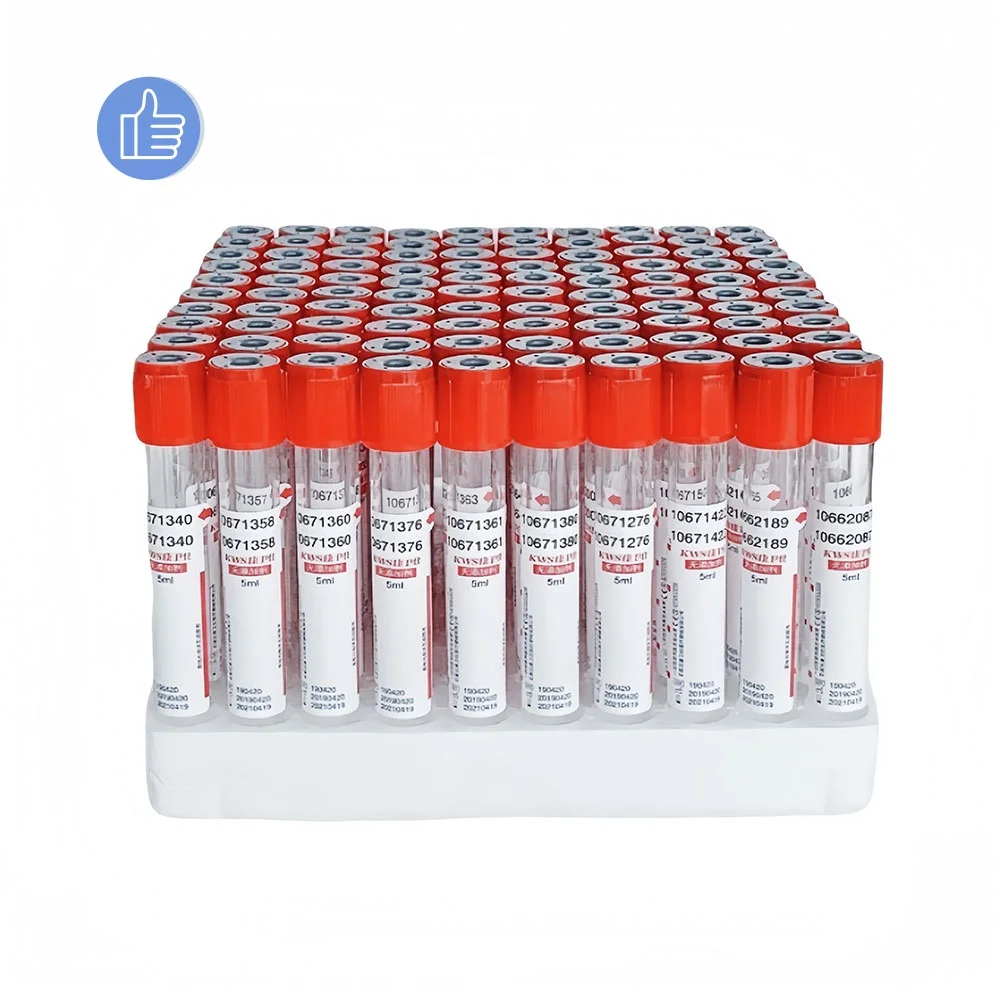 Disposable vacuum negative pressure blood collection tube red tube, centrifuge serum biochemical tube PET glass no addition tube