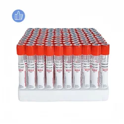 Disposable vacuum negative pressure blood collection tube red tube, centrifuge serum biochemical tube PET glass no addition tube