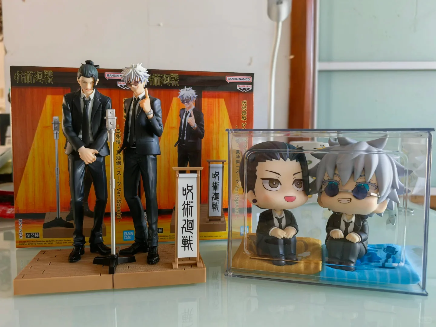 

17cm Jujutsu Kaisen Satoru Gojo Geto Suguru Formal Suit Anime Action Figure Model Statue Boy Desktop Decoration Ornament Toy