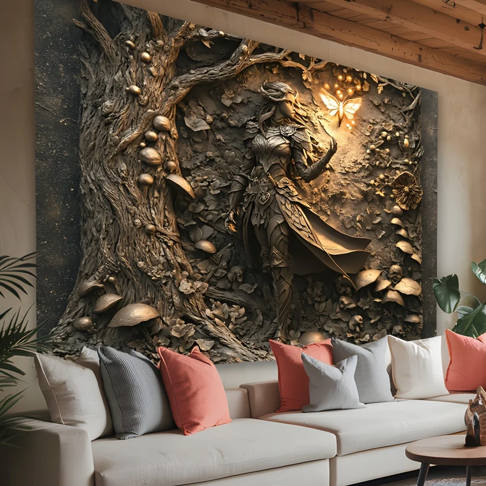 نسيج Thechanted Forest Guardian - مثالي لإضافة أسلوبًا غامضًا وخياليًا إلى أي ديكور غرفة، مثالي للاستخدام المنزلي