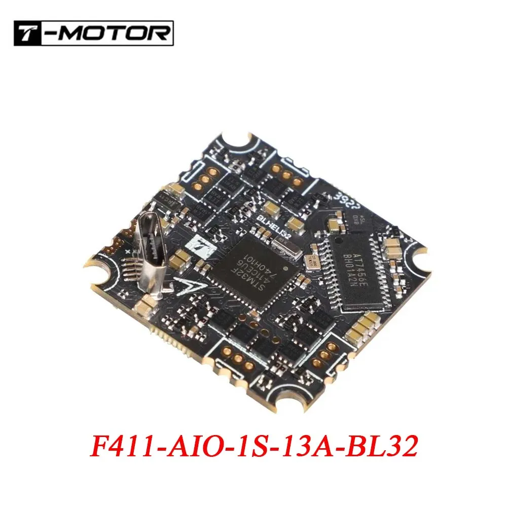 

T-MOTOR F411 AIO Flight Control 1S 13A BL32 ESC 96K PWM For Racing Whoop / Long Racing Toothpick Drone Flight Controller