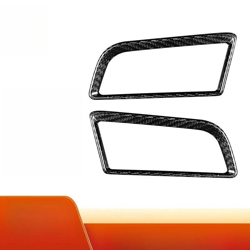 

2Pcs Genuine Carbon Fiber Main & Co-pilot Side Outlet Cover Sticker for Mustang S550 15-23