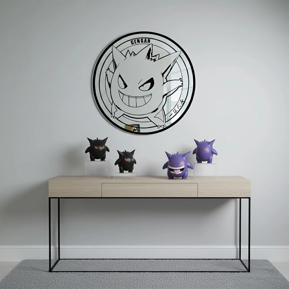 Miroir Anime Gengar/Pikachu, Dragon Ball Z\Pokemon\One Piece, transformez votre pièce dans une scène Manga vivante
