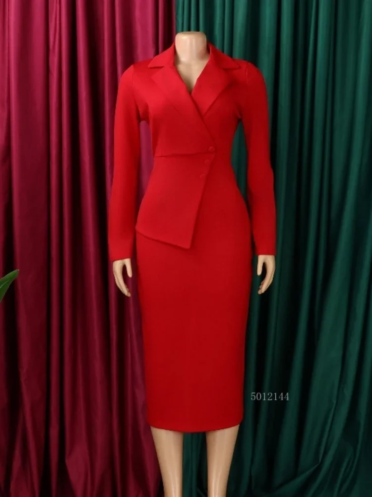 Chic Women Fashion Midi Dress V Neck Short Sleeve Button Folds Asymmetrical Bodycon Elegant Office Work Cocktail Party Dresses