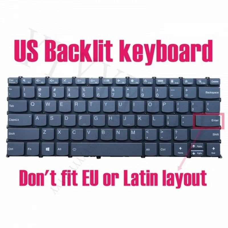 

Клавиатура QUS с подсветкой для Lenovo Yoga Slim 7 Pro-14ACH5(82MS)/Pro-14ACH5 O(82N5)