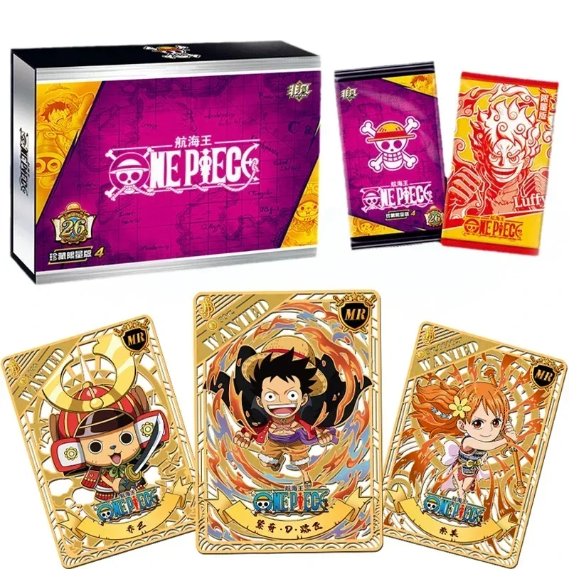 

Genuine New One Piece Anime Cards 26th Anniversary Gift Box Luffy Figures Collection Limited Edition Cards Kids Xmas Gifts Toy