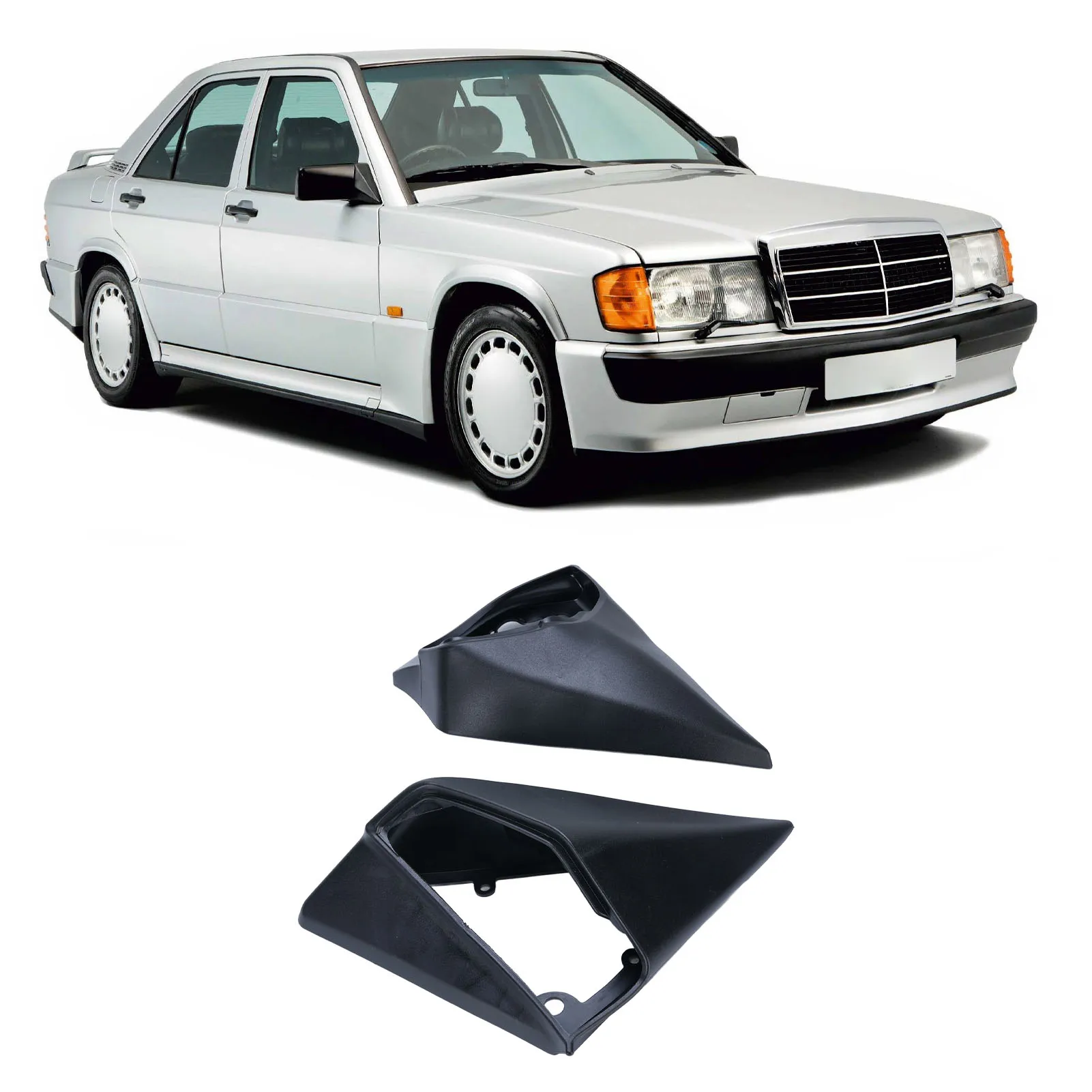 

Pair of Car Exterior Mirror Rubber Seals Tight Sealing Long Lasting Use A1248110461 Replacement for W124 W201 E320 LHD