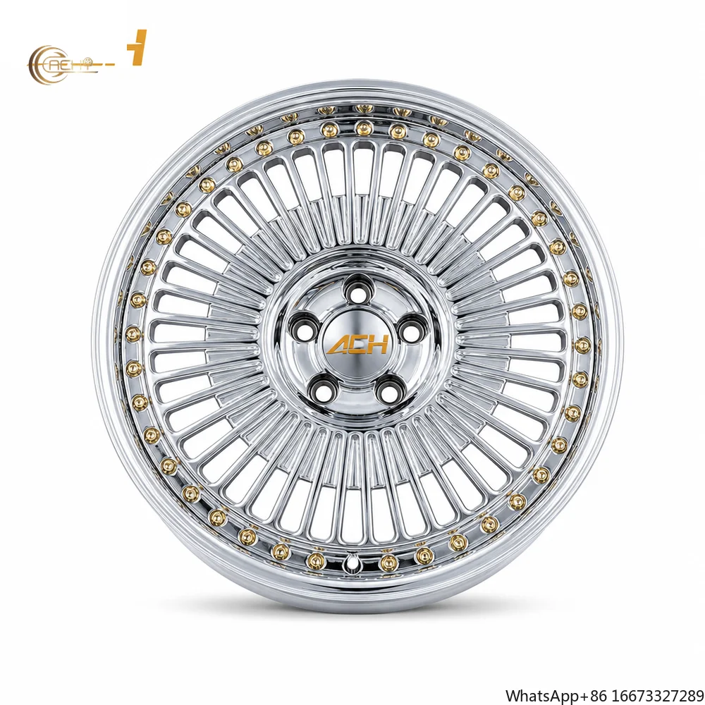 Custom 2-Piece Forged Wheels Polished Multi-Spoke Directional Concave Design 18-22 Inch Custom PCD ET for Premium Sedans