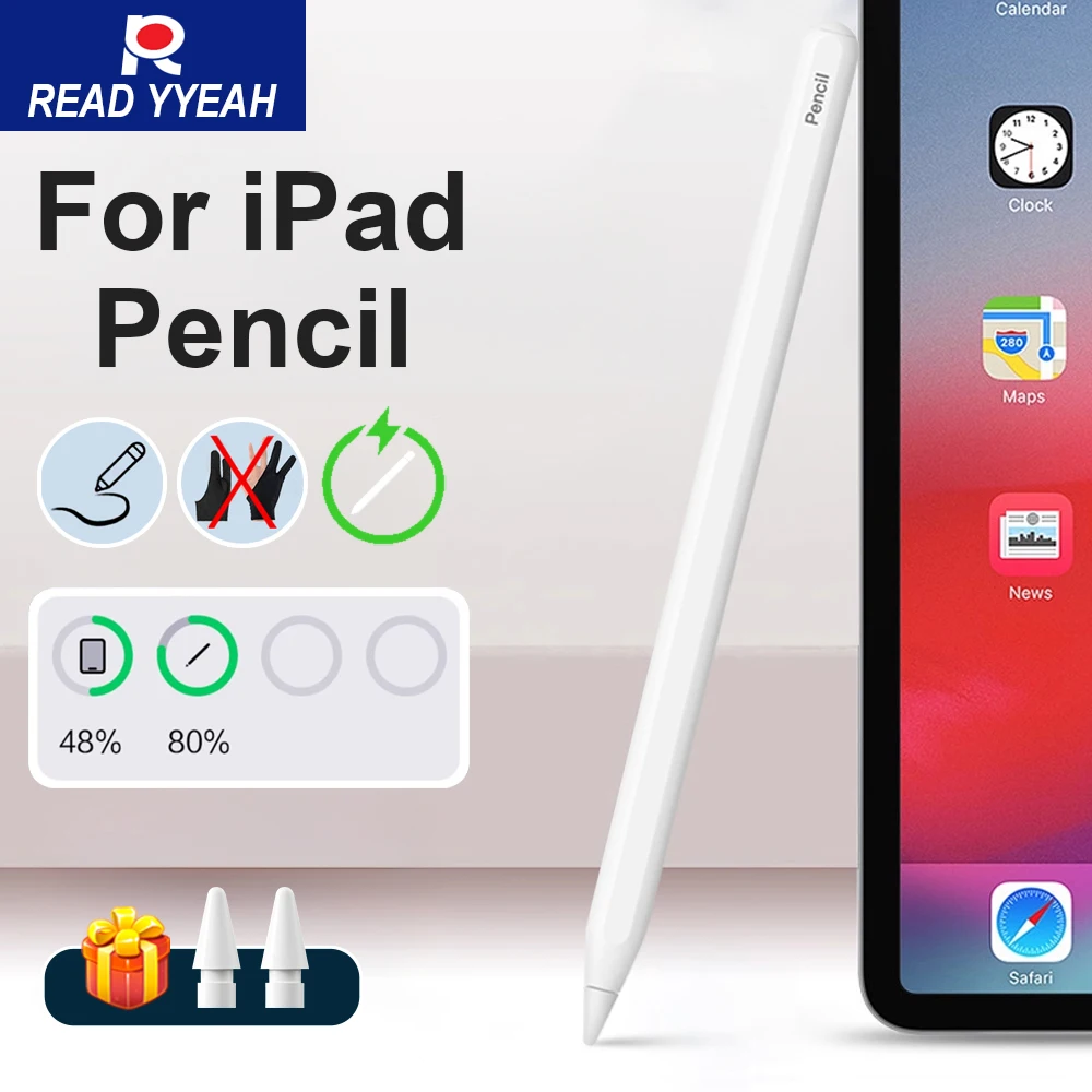 

New Stylus Pen For Apple Pencil 2 Wireless Charging For iPad 2025 a16 11 Air 4 5 Pro 11 12.9 Mini iPad Touch Pen Palm Rejection