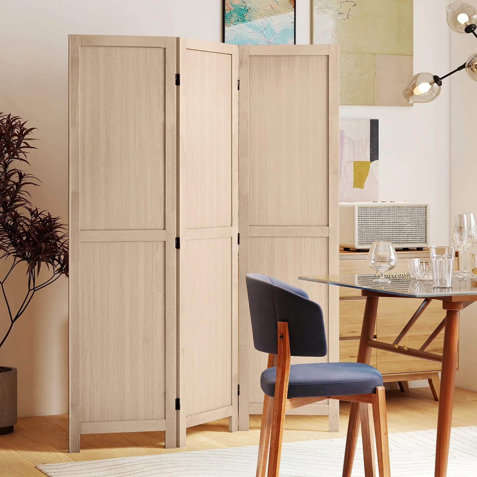 3 Panel Folding Room Divider 67