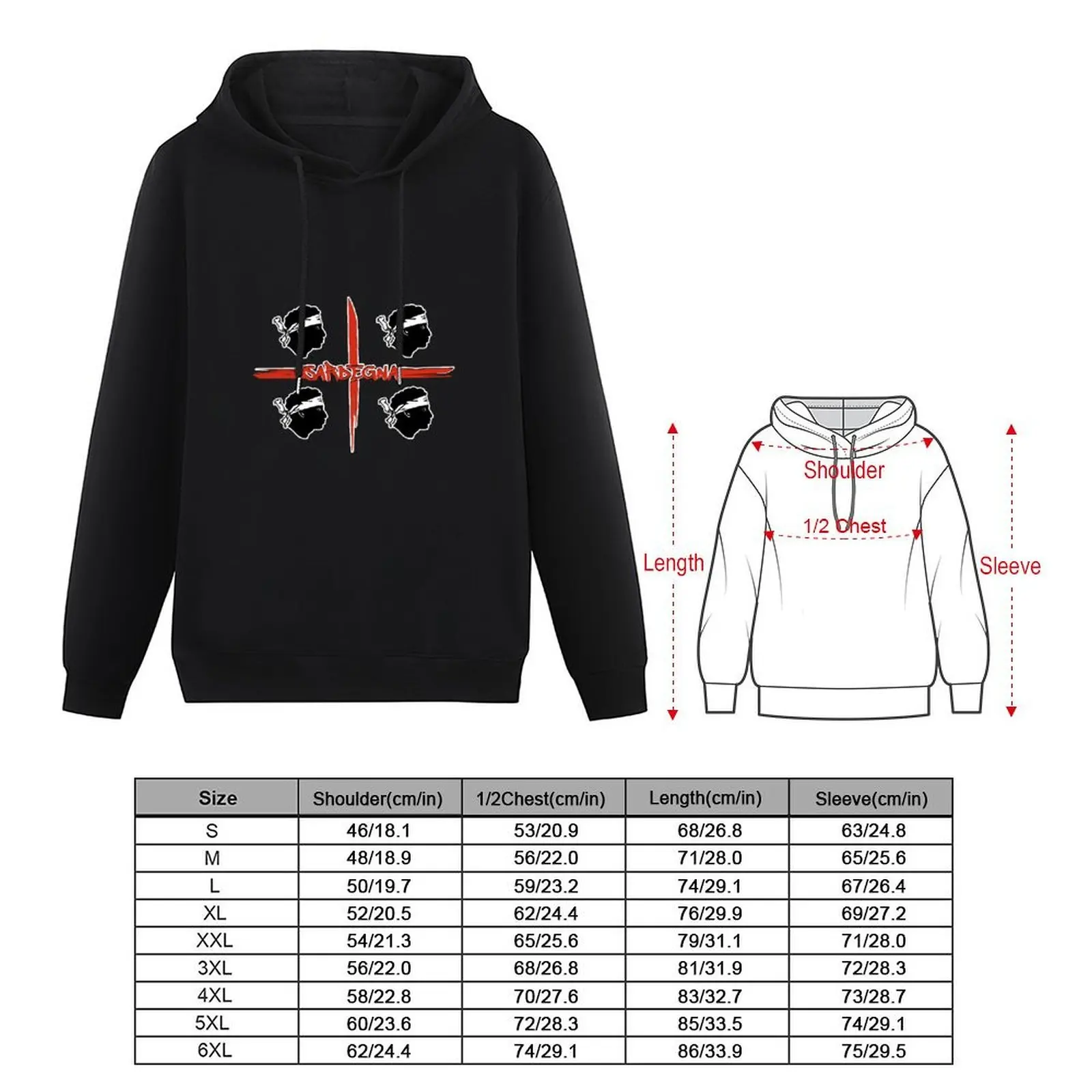 Sardegna - Sardinia - Sardinia flag - Bandiera Sarda 4 Mori Paint brush strokes Hoodie