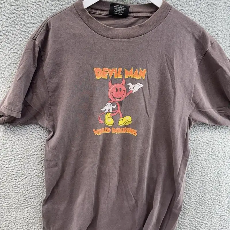 

World Industries Коричневая футболка с графическим принтом для мужчин, размер L POG