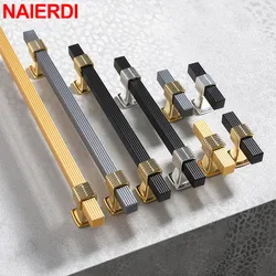 NAIERDI Aluminum Alloy Gold Black Cabinet Handles 800-1000mm Long Furniture Handle Wardrobe Door Pulls Knobs Furniture Hardware