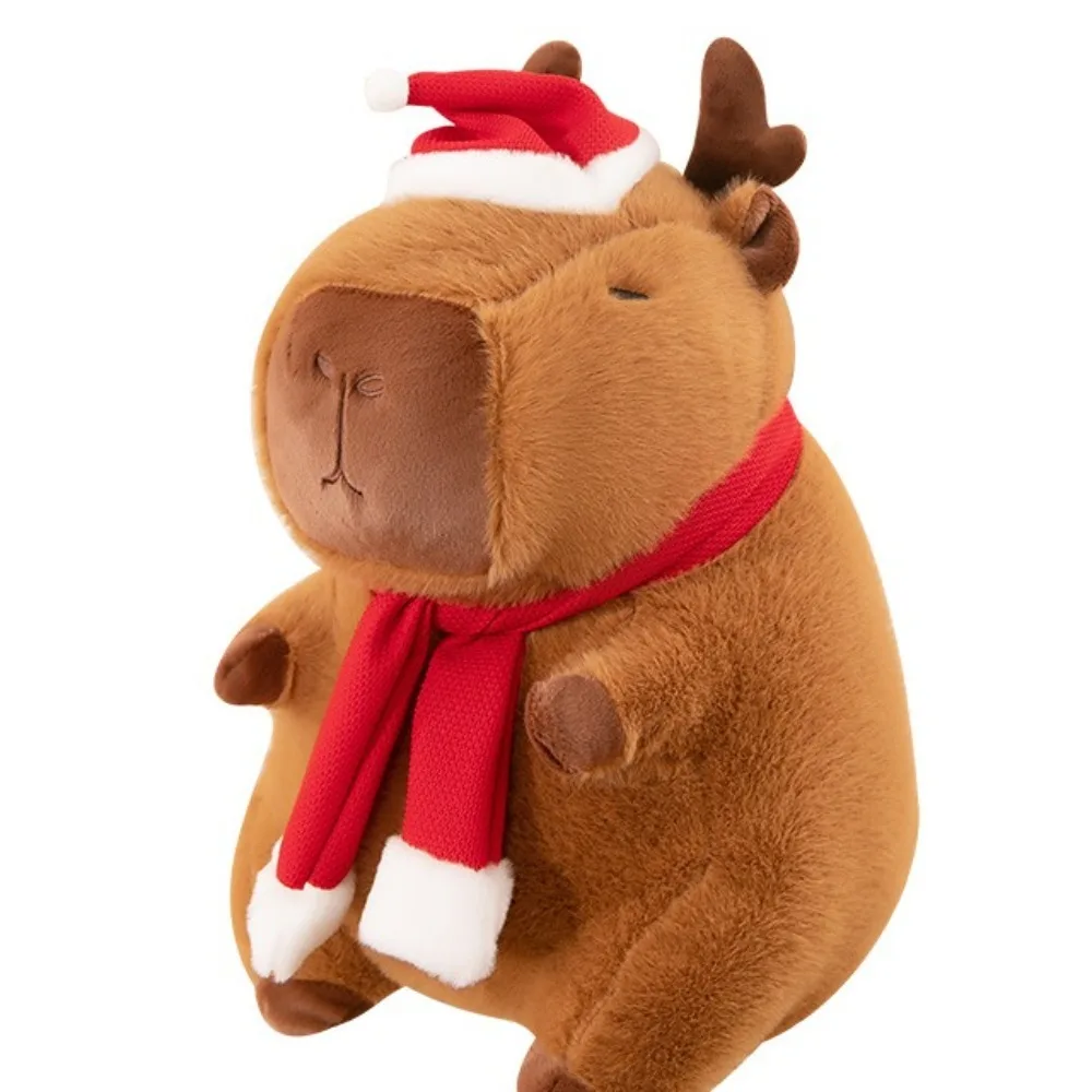 Kawaii Dress Up Natale Capibara Peluche Cartoon Simulazione Capibara Peluche Soffice Morbido Capibara Fluffy Doll Giocattolo Di Natale