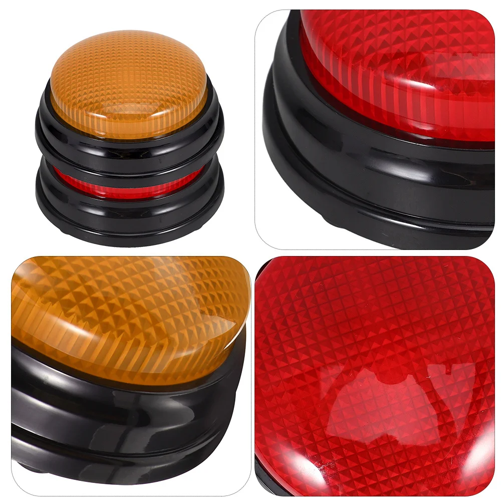 Campainha de jogo interativa para festa, 2 peças, botão de resposta, luz, som, adereço, atividade de construção infantil