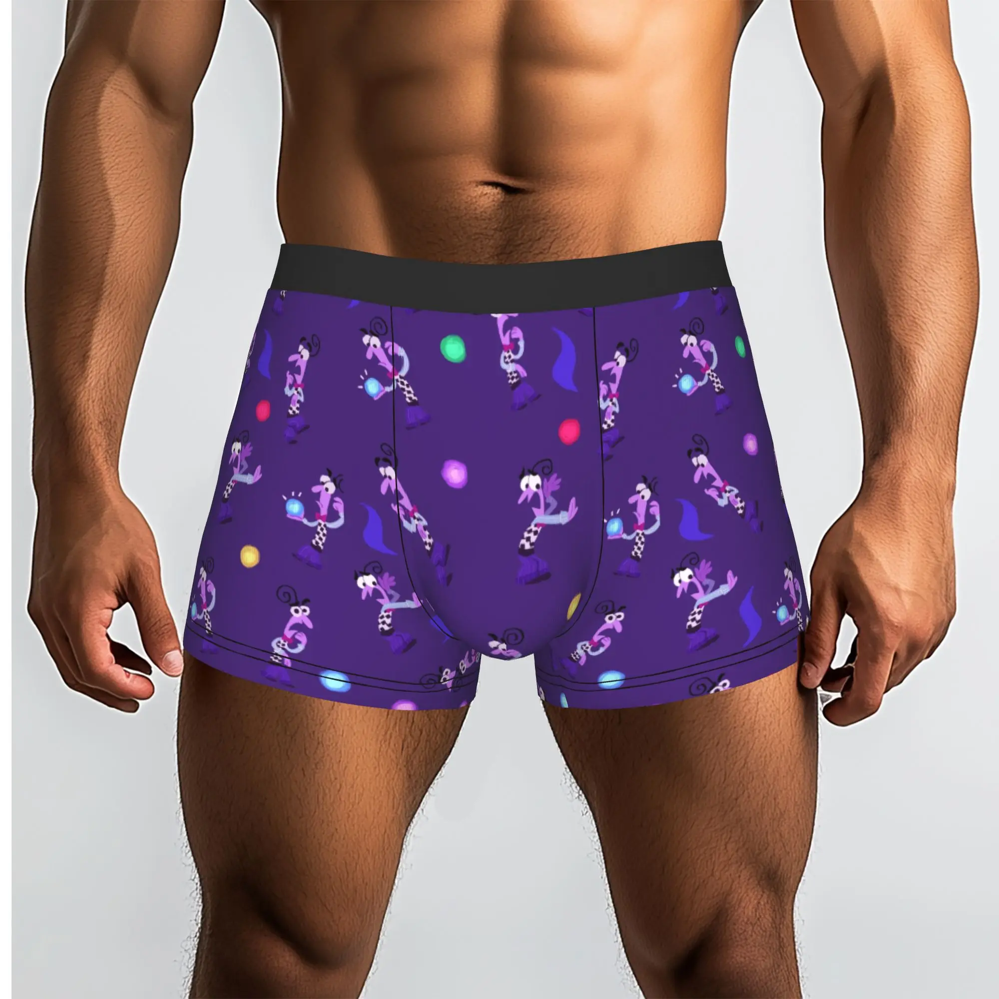 Custom I-Insides Cartoon Out   Boxers Shorts Men's Funny Anime Briefs Underwear Funny Underpants