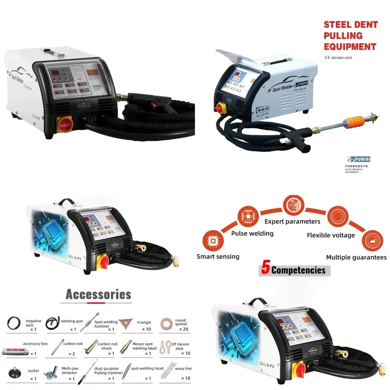 High Power Steel Auto Body Stud Welder Dent Puller Car Repair Machine Infinitely Adjustable Current For Vehicle Maintenance
