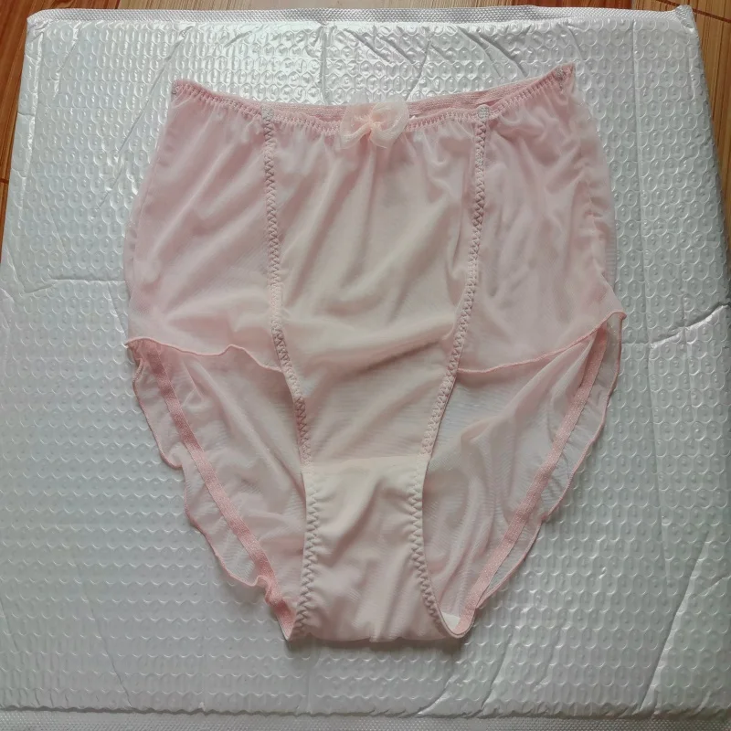 Pink Women Girls Princess Style Panties Big Size Chiffon Cute Kawayi Bow Ruffle Soft Briefs Cosplay 100kg Can Wear Underwear view 2