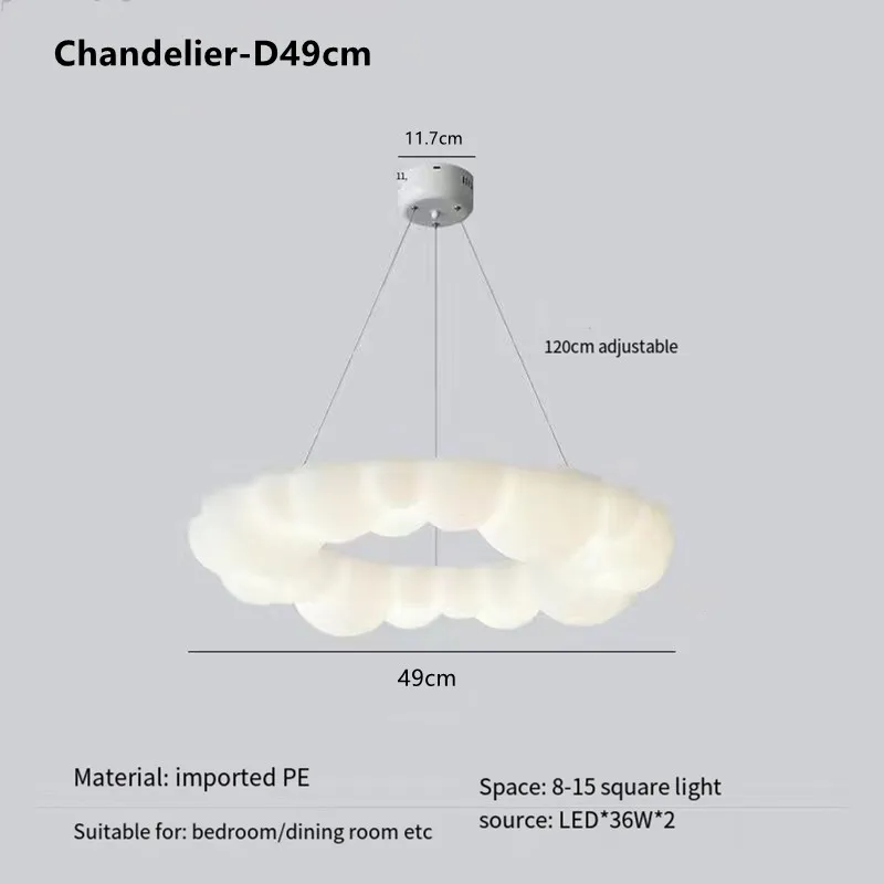 

Modern Cloud Pendant Lamp Shades LED Ceiling Chandeliers Living Dining Room Hanging Lights Children's Room Bedroom Ceiling Lamps