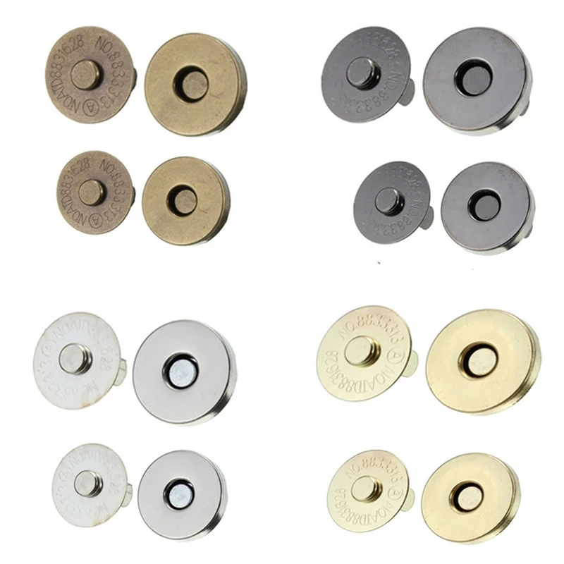 10set/Pack 14mm/18mm Magnetic Snap Fasteners Clasps Buttons Handbag Purse Wallet Craft Bags Parts Accessories Adsorption Buckle