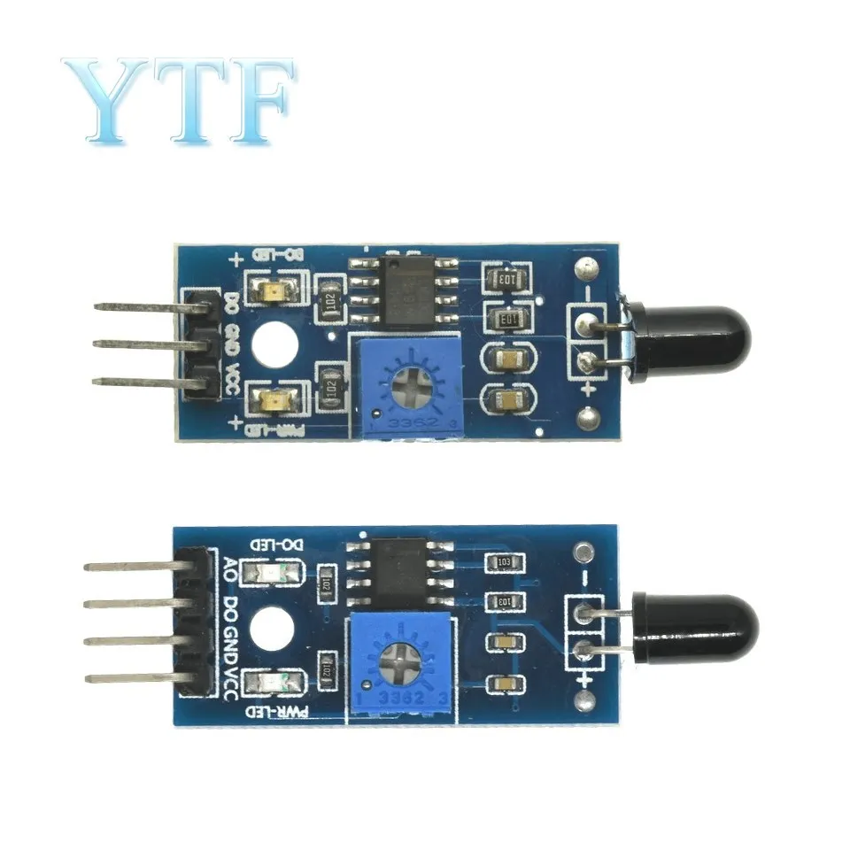 

LM393 4Pin 3Pin IR Flame Detection Sensor Module Fire Detector Infrared Receiver Module For Diy Kit