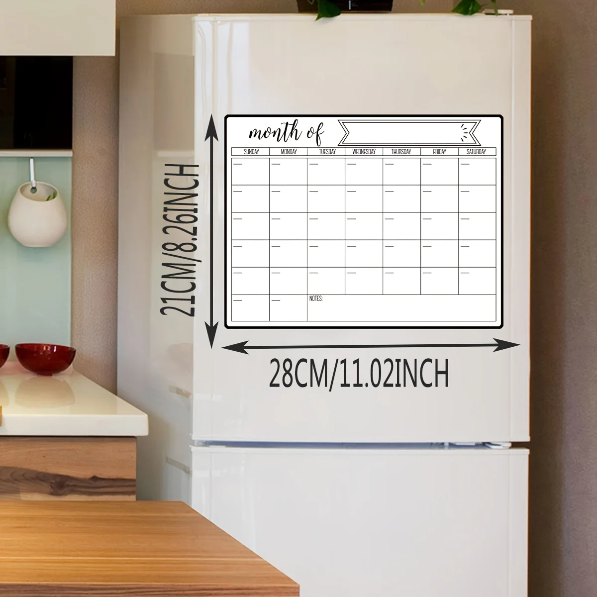 Reusable No-residue Weekly Planner & Message Board