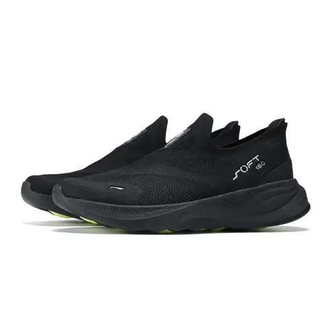 Li-ning hombres SOFT GO 2 KNIT Slip-on zapatos casuales para caminar cojín cómodo forro estable malla correr deportes diarios zapatillas AGLV017