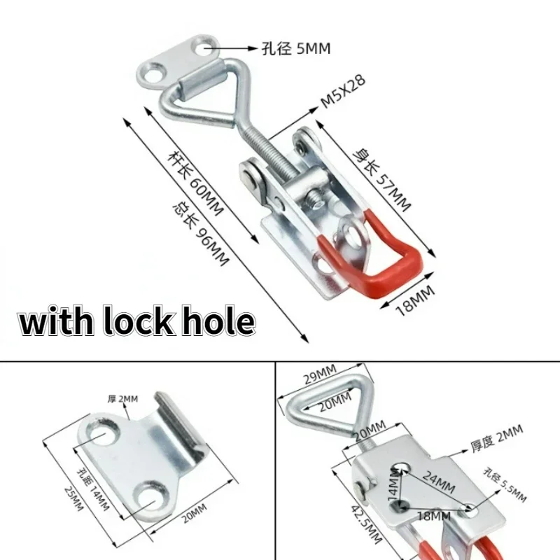 2/4/8/10Pcs Adjustable Toolbox Case Metal Toggle Latch Catch Clasp Quick Release Clamp Anti-Slip Push Pull Toggle Clamp Tools