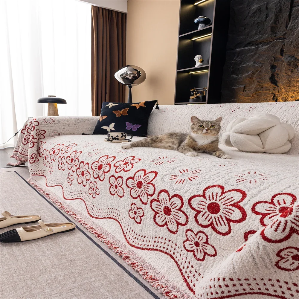 

Autumn and Winter New Cream Wind Sofa Cover Cloth Towel Chenille Non-slip Waterproof Sofa Cushion Anti-cat Scratch a Sofa Towel