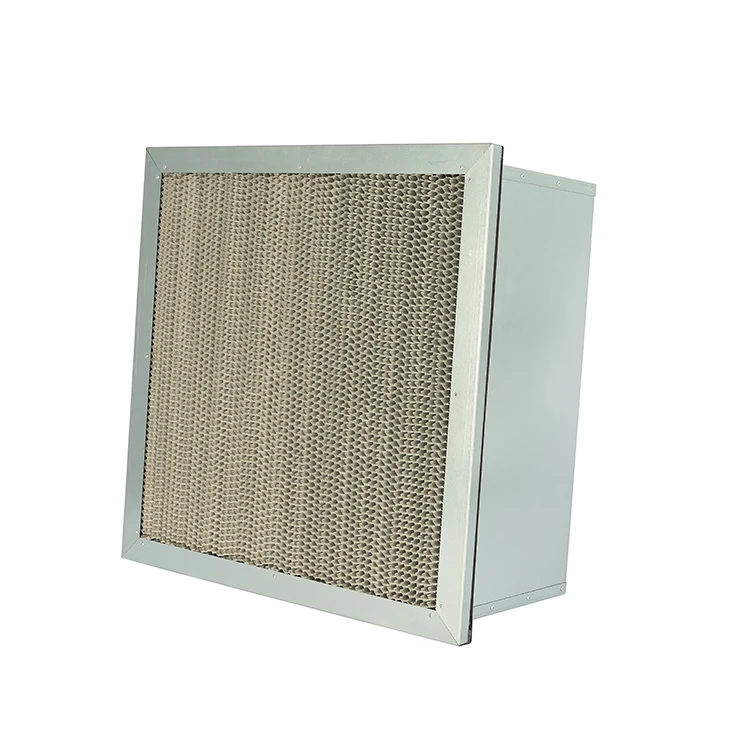 

Large Air Flow HVAC Filter Element with HEPA & Deep Pleated Aluminum Separator New Condition Box Filter Clapboard Construction