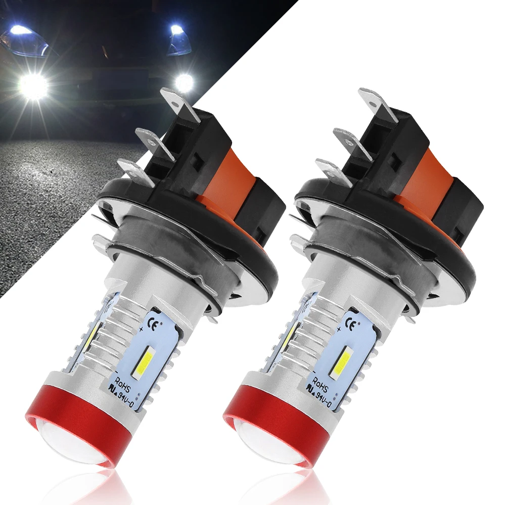 

2x H15 H4 H11 LED Bulb 10W 20000LM CSP Car Headlight High Beam Day Driving Running Light 12V 6000K White Auto Lamp For VW Audi.