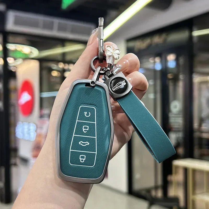 

Zinc Alloy Car Key Case Cover Protective Shell Fob For Geely Okavango Coolray Atlas Monjaro Tugella Emgrand GT S Proton X50 X70