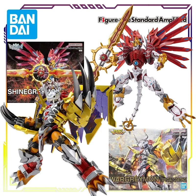 

BANDAI Original Figure-rise Standard Amplified Series Flash Tyrannosaurus Rex\War Greymon Action Figure Assembly Model Toys