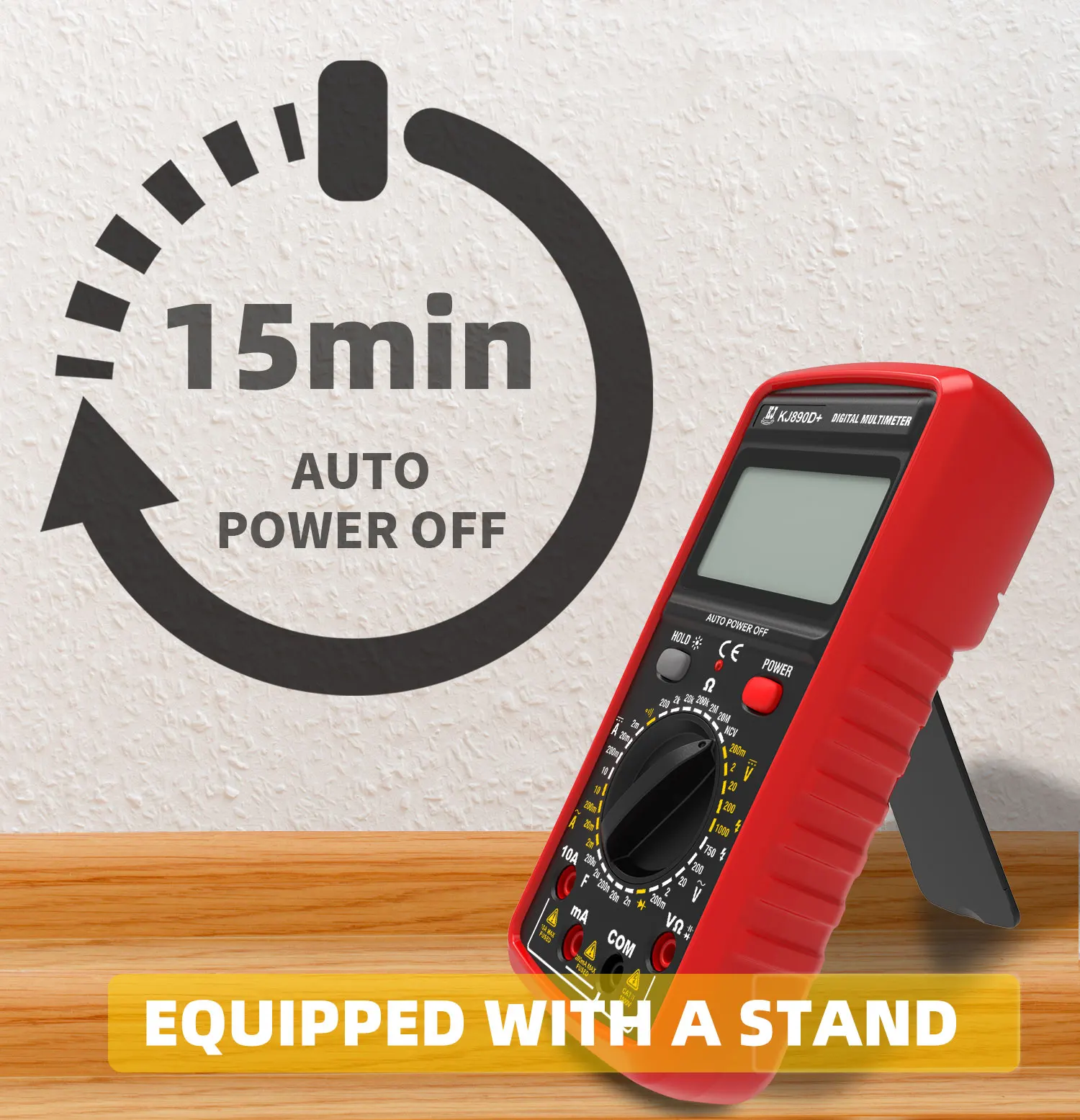 DMM مدمج متين مع شاشة 1999 - حدد المدى اليدوي لقياسات الجهد الدقيق والمقاومة والاستمرارية